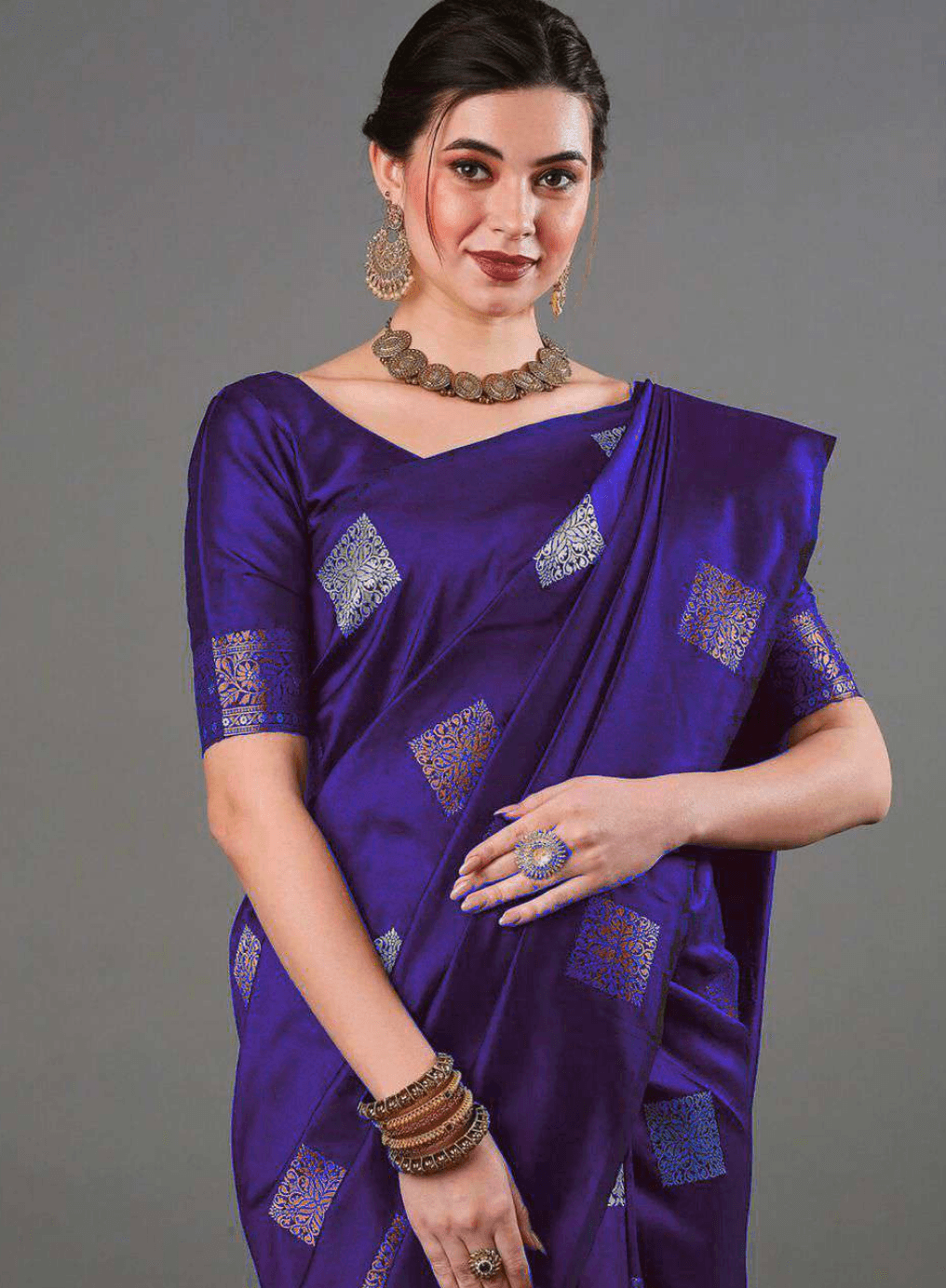 kanjivaram-silk-saree-purple-srilanka